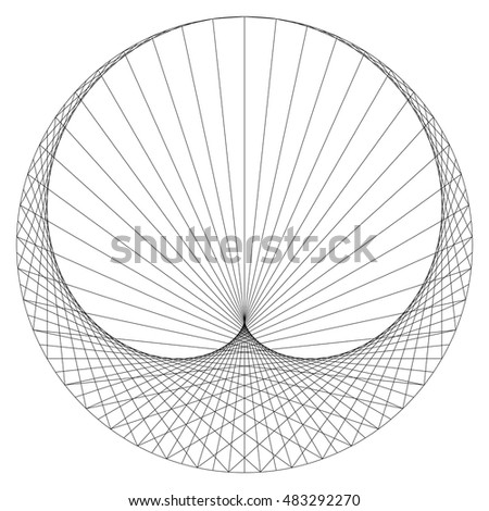 Cardioid - sinusoidal spiral - mathematical plane curve. Royalty-Free Stock Photo #483292270