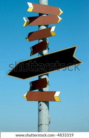 Sign post pointing in all directions