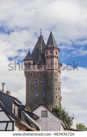 The Tower of the Nibelungen Bridge in Worms, Germany