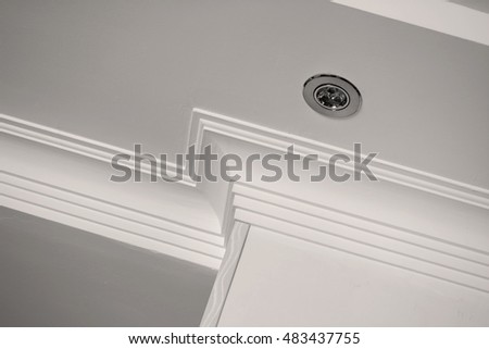 living room ceiling halogen spot Royalty-Free Stock Photo #483437755