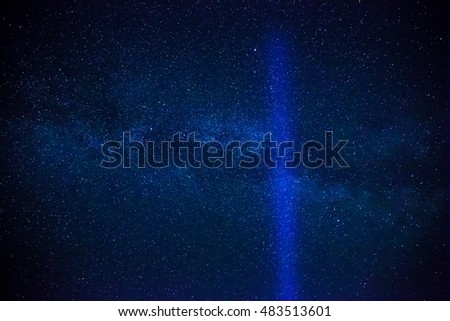 Colorful space shot showing the universe milky way galaxy with stars and space dust.