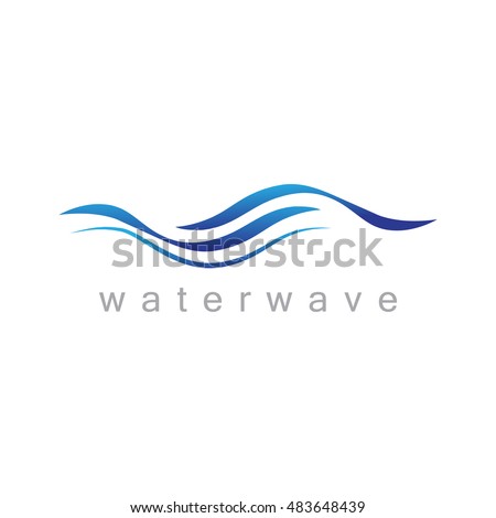 Water Wave Icon - Isolated On White Background. Vector Illustration, Graphic Design. For Web, Websites, Print Material