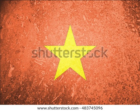 Flag of Vietnam, background, texture