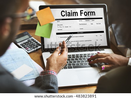 Claim Form Document Refund Indemnity Concept Royalty-Free Stock Photo #483823891