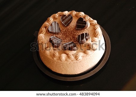 Chocolate cake mousse desert