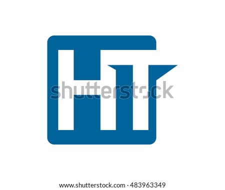 blue initial typography typeset logotype alphabet font image vector icon logo symbol
