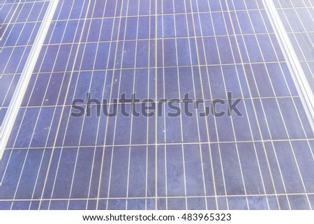 Solar cell surface on site after used for many years
