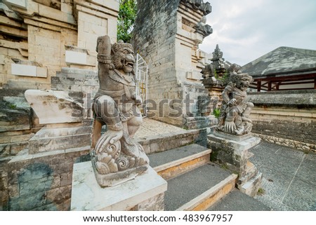 Pura Uluwatu, Bali, Indonesia. Bali Uluwatu Temple is located in Pecatu Village, Bali, Indonesia