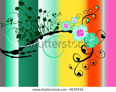 blossom with abstract background