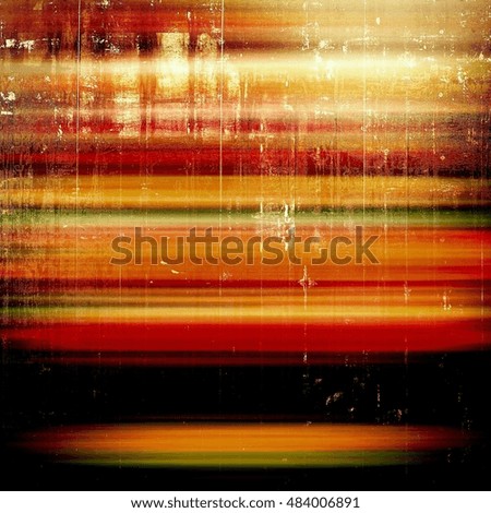 Old school frame or background with grungy textured elements and different color patterns: yellow (beige); brown; green; red (orange); black; pink