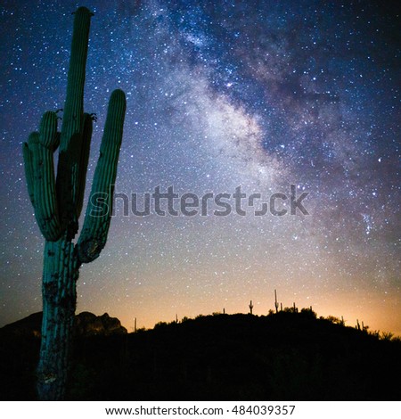 Mighty Saguaro with the milky way