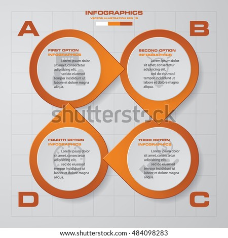 4 steps Infographic report template layout. Vector illustration EPS 10.