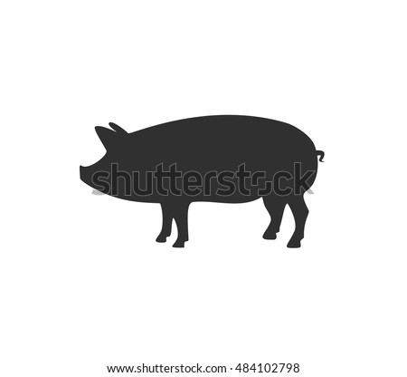 Pig icon. Pork icon. Pig vector illustration Royalty-Free Stock Photo #484102798