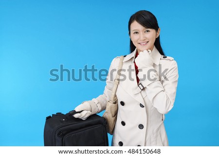 Woman who enjoys the trip