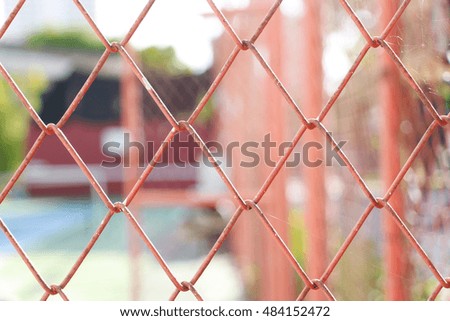 Close up mesh fence