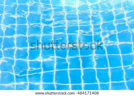 blurred background of blue ceramic pool