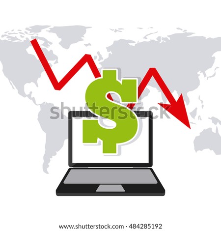 international stock exchange icons vector illustration, eps10