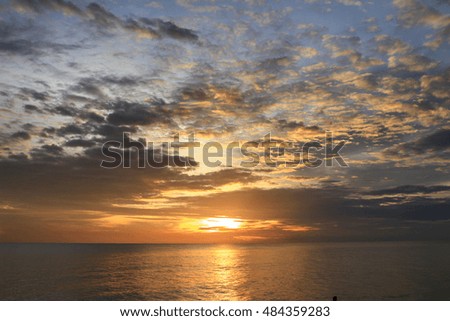Beautiful sunrise on the sea 