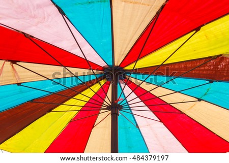 Umbrella colorful vintage 