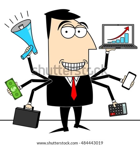 Businessman - great tor topics like multitasking work, doing things simultaneously etc.