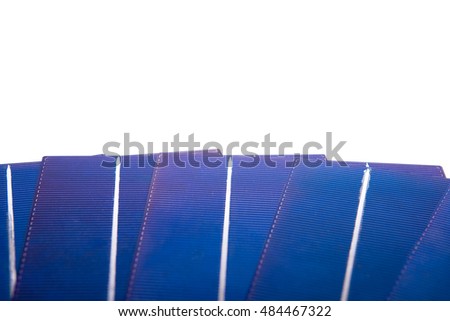 Solar cell panel for clean energy. solar cell elements on white background