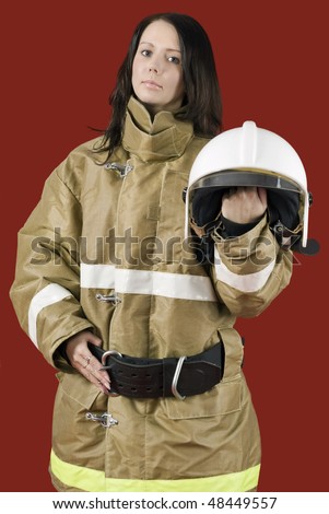 Picture of a girl in fireman uniform