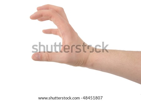 a photo of hand with clipping paths