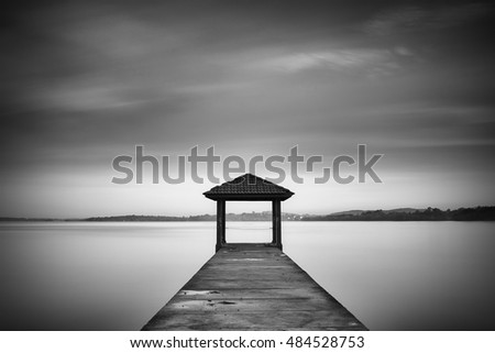 Long exposure image of a Jetty. Image a bit noise due to long exposure technique