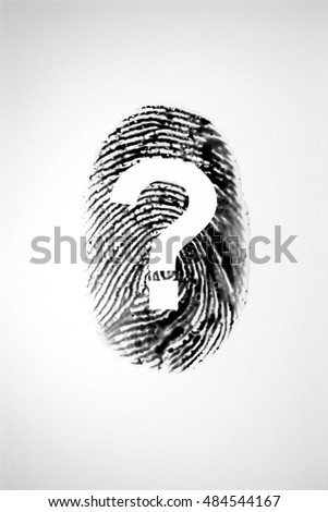 Finger print and question mark