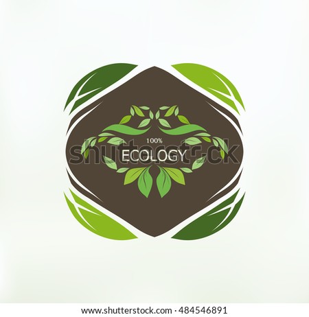 eco-label natural products, abstract design