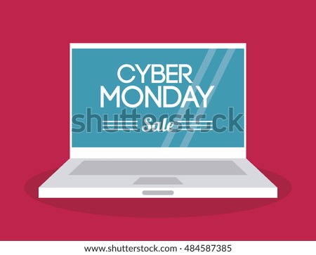 Laptop and cyber monday design