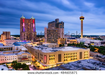 San Antonio, Texas, US skyline.