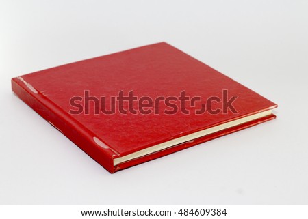 red  book isolated on white