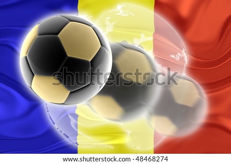 Flag of Andorra, national country symbol illustration wavy sports soccer football org organization website