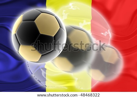 Flag of Chad, national country symbol illustration wavy sports soccer football org organization website