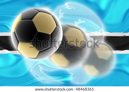 Flag of Botswana, national country symbol illustration wavy sports soccer football org organization website