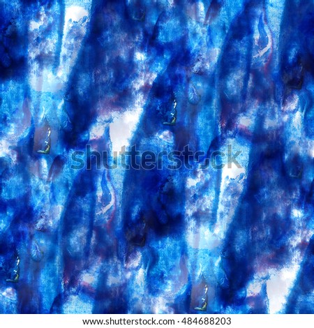 paint watercolor seamless blue water color texture with spots and streaks