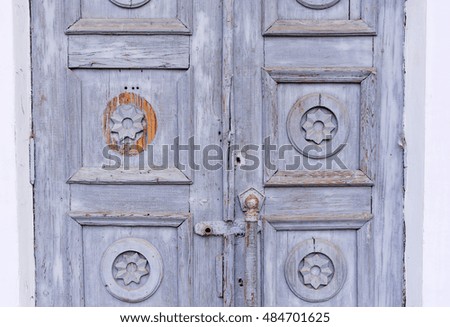 Old wooden door. - Stock image.