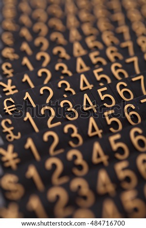 Number and currency symbols
