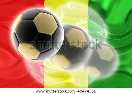 Flag of Guinea, national country symbol illustration wavy sports soccer football org organization website
