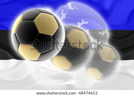 Flag of Estonia, national country symbol illustration wavy sports soccer football org organization website