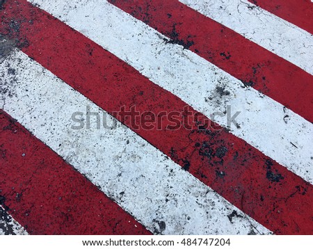 Red  and white  line close