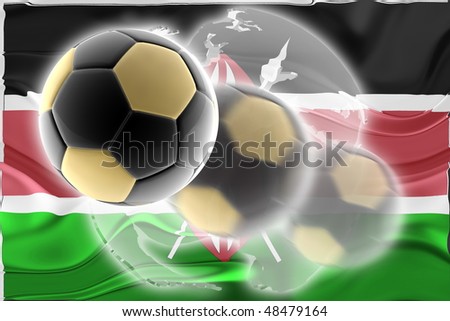 Flag of Kenya, national country symbol illustration wavy sports soccer football org organization website