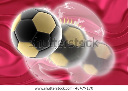 Flag of Kyrgyzstan, national country symbol illustration wavy sports soccer football org organization website