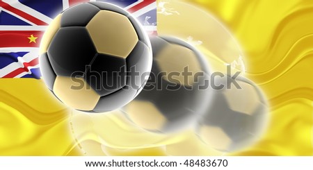 Flag of Niue, national country symbol illustration wavy sports soccer football org organization website