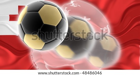 Flag of Tonga, national country symbol illustration wavy sports soccer football org organization website