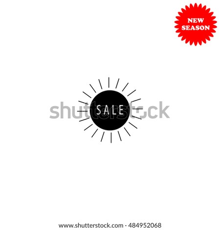 Sale vector icon isolated on white background.