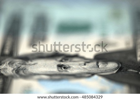 American banknote with shallow depth of field