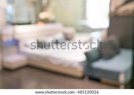 blur image of modern bedroom interior for background