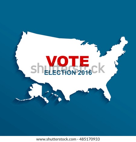2016 USA presidential election poster. Vector illustration EPS10